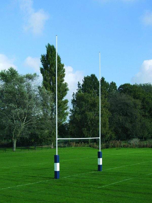 Harrod No 2A Steel Rugby Posts - 9m Socketed by Podium 4 Sport