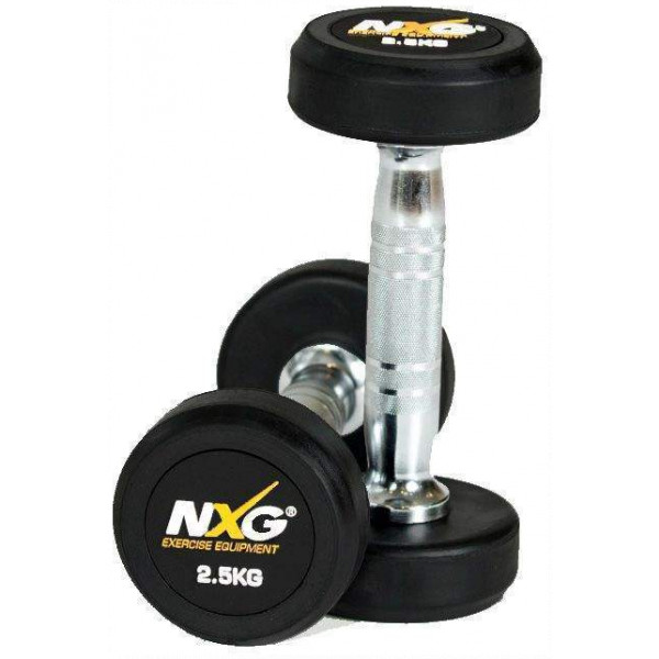 NXG Rubber Dumbbell Pair 2.5kg by Podium 4 Sport