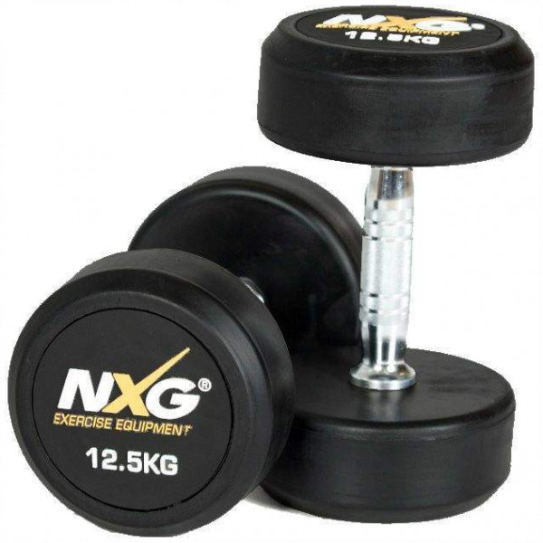 NXG Rubber Dumbbell Pair 12.5kg by Podium 4 Sport