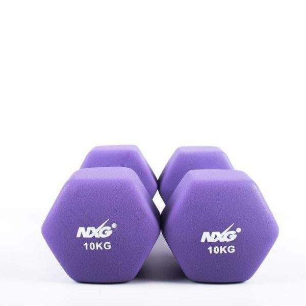 NXG Neoprene Dumbbell Pair 10kg by Podium 4 Sport