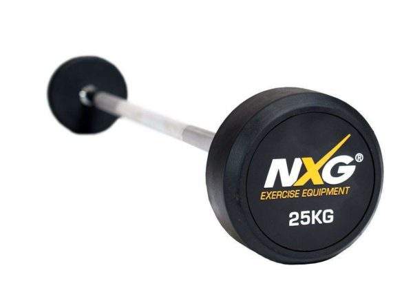 NXG Rubber Barbell 25kg by Podium 4 Sport