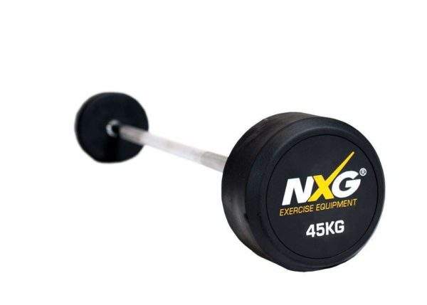 NXG Rubber Barbell 45kg by Podium 4 Sport